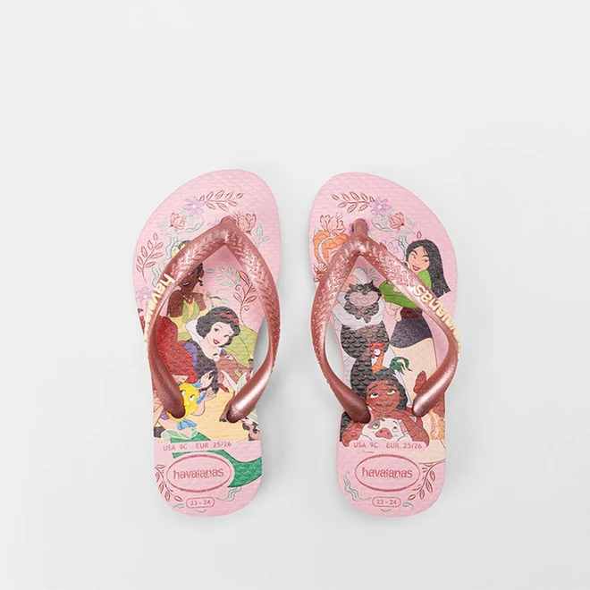 Chinelo Bebê Havaianas Slim Princess Original Rosa