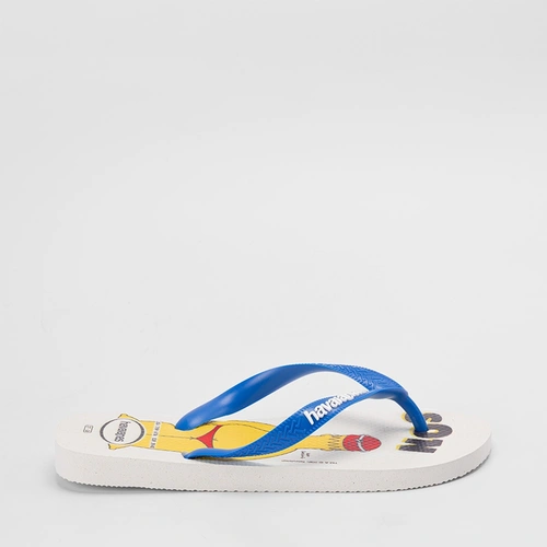 Chinelo Masculino Havaianas Homer Simpson Original Branco & Azul