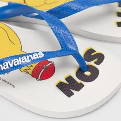 Chinelo Masculino Havaianas Homer Simpson Original Branco & Azul