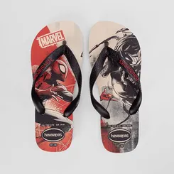 Chinelo Masculino Havaianas Top Marvel Original Homem Aranha & Venom Bege