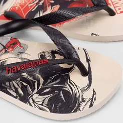 Chinelo Masculino Havaianas Top Marvel Original Homem Aranha & Venom Bege