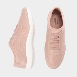Tênis Feminino Casual Kolosh Costura Relevo Rosa