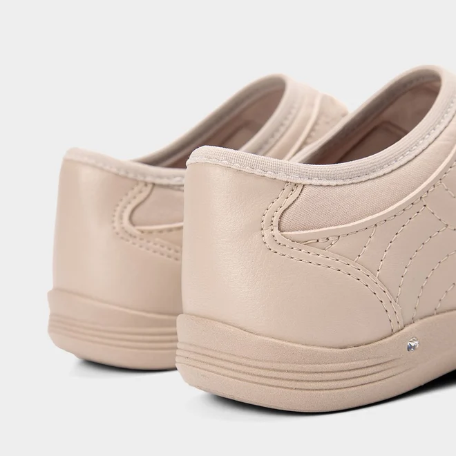 Tênis Feminino Casual Kolosh Costura Relevo Bege