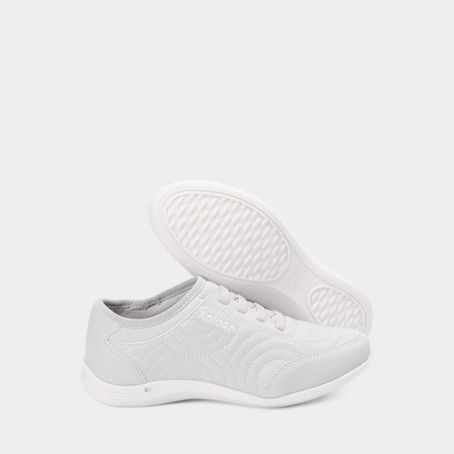 Tênis Feminino Casual Kolosh Costura Relevo Cinza