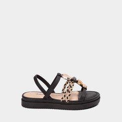 Sandália Flatform Feminina Dakota Detalhe Em Pedraria Preto
