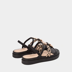 Sandália Flatform Feminina Dakota Detalhe Em Pedraria Preto