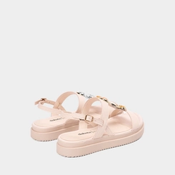 Sandália Feminina Dakota Detalhe Pedraria Off-White