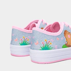 Tênis Casual Infantil Gabrielinha Capivara Rosa & Azul