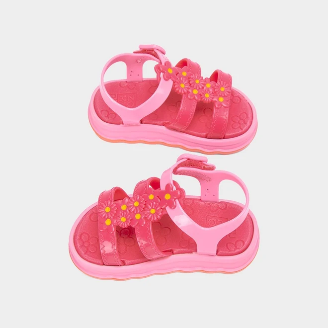 Sandália Bebê Zaxy Nina Garden Flatform Onda Rosa