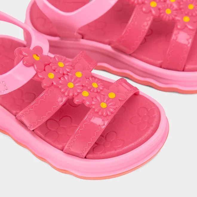 Sandália Bebê Zaxy Nina Garden Flatform Onda Rosa