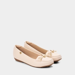 Mocassim Modare Ultraconforto Laço Pingente Off White