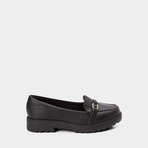 Mocassim Loafer Feminino Modare Plataforma Fivela Preto