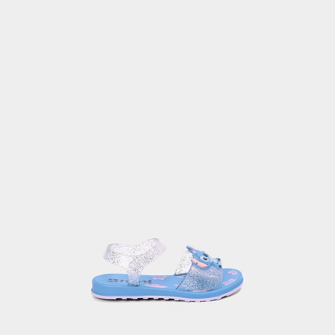 Sandália Papete Infantil Disney Stitch Glitter Azul