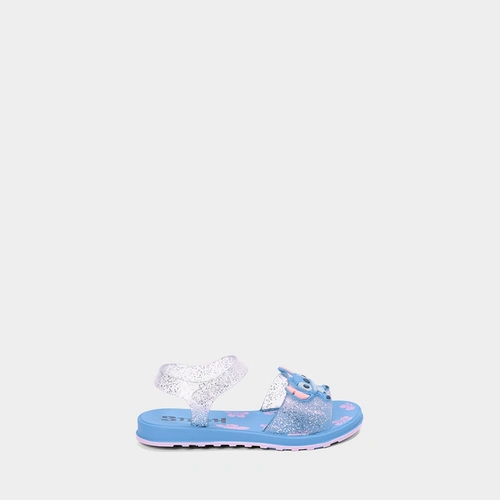 Sandália Papete Infantil Disney Stitch Glitter Azul