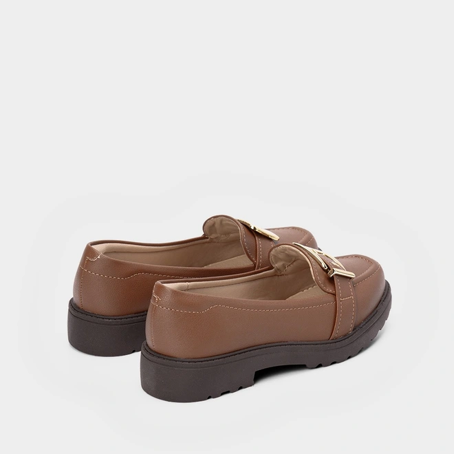 Mocassim Loafer Modare Aplicação Fivela Marrom