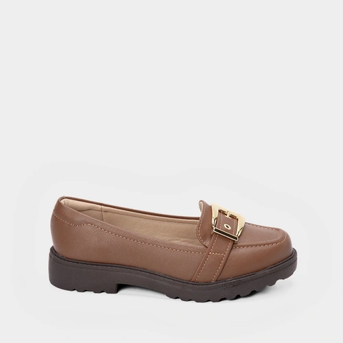Mocassim Loafer Modare Aplicação Fivela Marrom