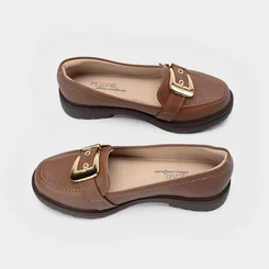 Mocassim Loafer Modare Aplicação Fivela Marrom