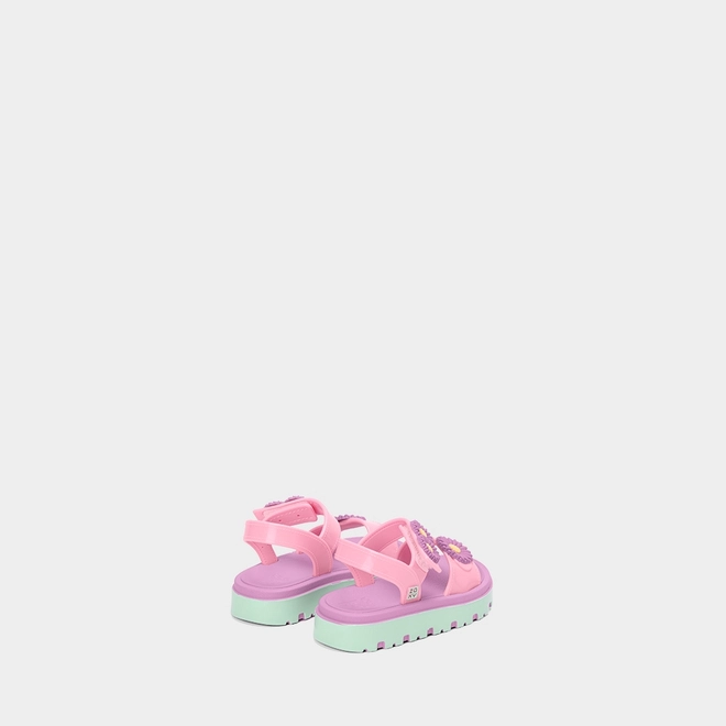 Sandália Papete Bebê Zaxy Nina Flower Flatform Rosa & Lilás
