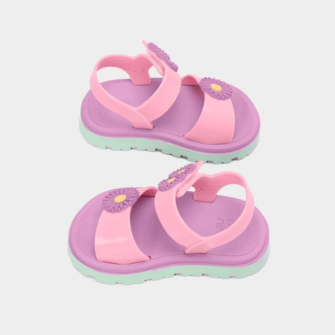 Sandália Papete Bebê Zaxy Nina Flower Flatform Rosa & Lilás
