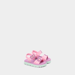 Sandália Papete Bebê Zaxy Nina Flower Flatform Rosa & Lilás
