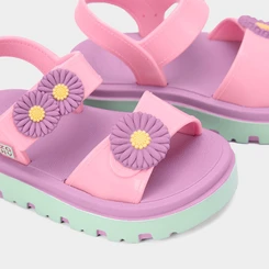 Sandália Papete Bebê Zaxy Nina Flower Flatform Rosa & Lilás