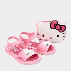 Sandália Infantil Grendene Kids + Brinde Bolsa Hello Kitty Rosa