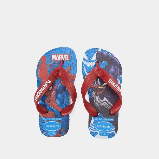 Chinelo Infantil Havaianas Marvel Homem-Aranha Original Azul & Vermelho