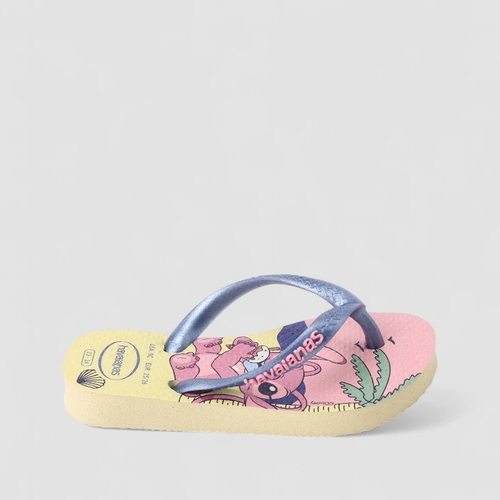 Chinelo Infantil Havaianas Slim Disney Stitch Original Bege