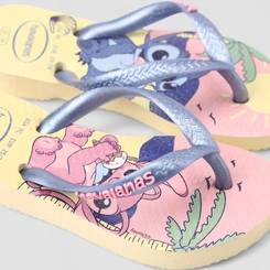 Chinelo Infantil Havaianas Slim Disney Stitch Original Bege