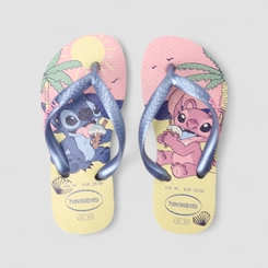 Chinelo Infantil Havaianas Slim Disney Stitch Original Bege