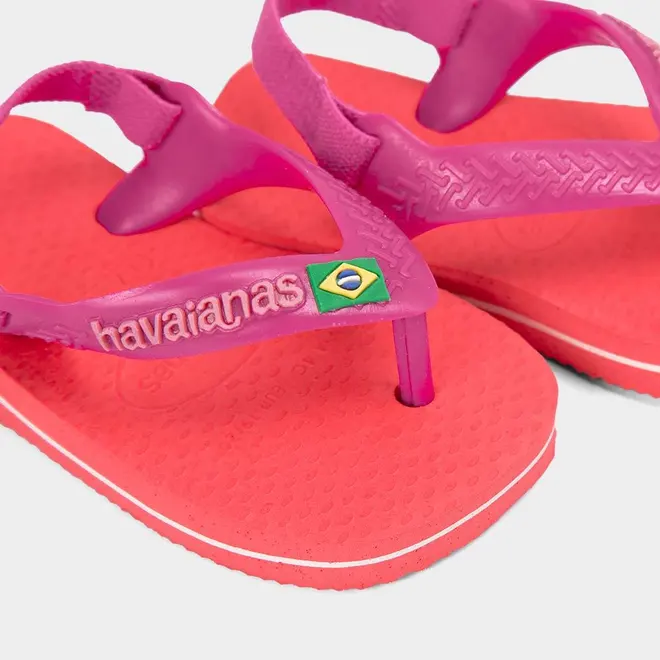 Chinelo Baby Havaianas Brasil Original Elástico Rosa