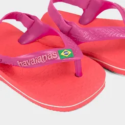 Chinelo Baby Havaianas Brasil Original Elástico Rosa