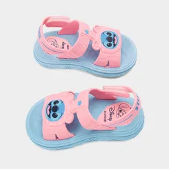 Sandália Infantil Disney + Brinde Mochila Stitch Rosa & Azul