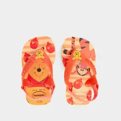 Chinelo Bebê Havaianas Classics Original Ursinho Pooh & Tigrão Laranja