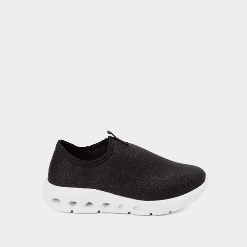 Slip On Infantil Molekinha Lurex Calce Fácil Preto