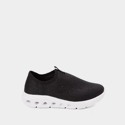 Slip On Infantil Molekinha Lurex Calce Fácil Preto