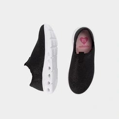 Slip On Infantil Molekinha Lurex Calce Fácil Preto
