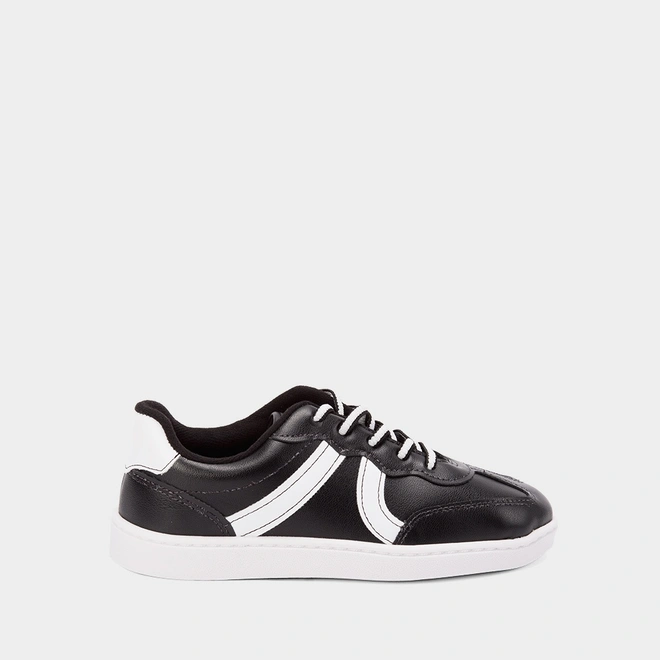 Tênis Casual Infantil Molekinha Preto & Branco