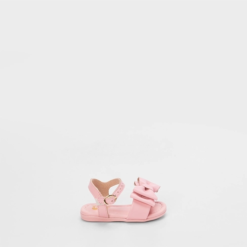 Sandália Molekinha Bebê Detalhe Laço Rosa