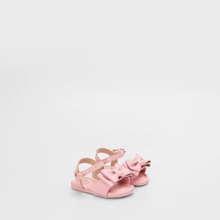 Sandália Molekinha Bebê Detalhe Laço Rosa