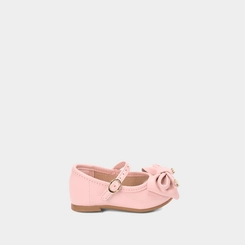 Sapatilha Bebê Molekinha Detalhe Laço Morango Verniz Rosa