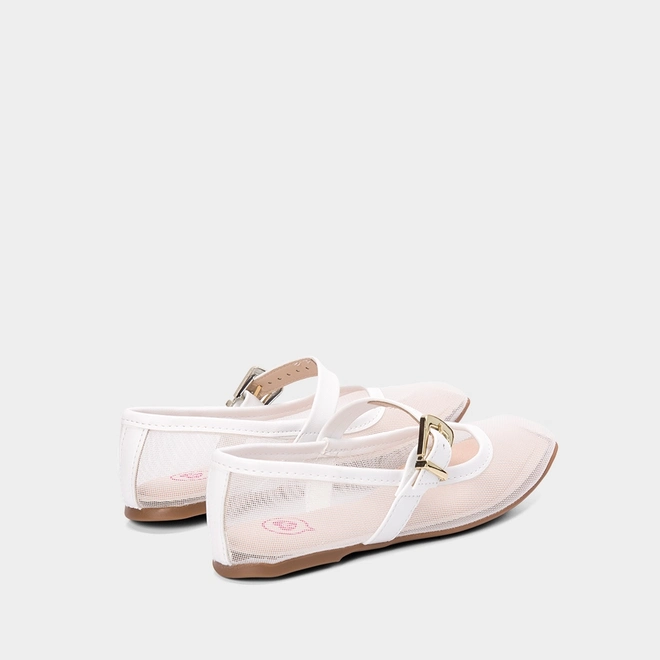 Sapatilha Boneca Infantil Molekinha Tela Branco