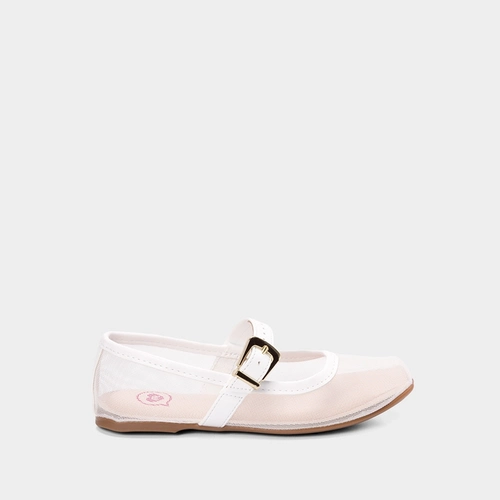 Sapatilha Boneca Infantil Molekinha Tela Branco
