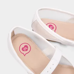Sapatilha Boneca Infantil Molekinha Tela Branco