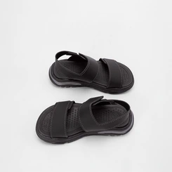 Sandália Sport Molekinho Infantil Detalhe Em Costura Preto