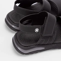 Sandália Sport Molekinho Infantil Detalhe Em Costura Preto