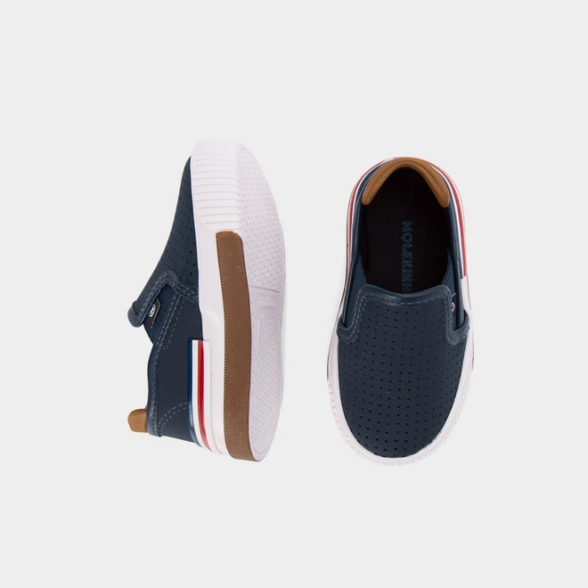 Slip On Bebê Molekinho Calce Fácil Perfuros Marinho