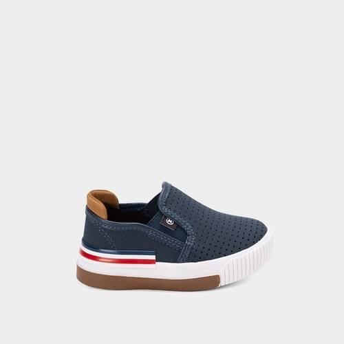 Slip On Bebê Molekinho Calce Fácil Perfuros Marinho