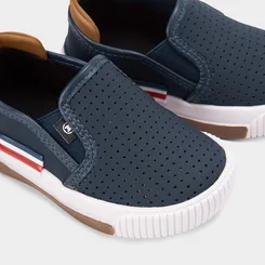 Slip On Bebê Molekinho Calce Fácil Perfuros Marinho