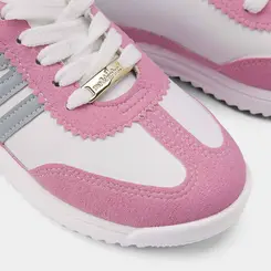 Tenis Infantil Molekinha Casual Suede Branco e Rosa